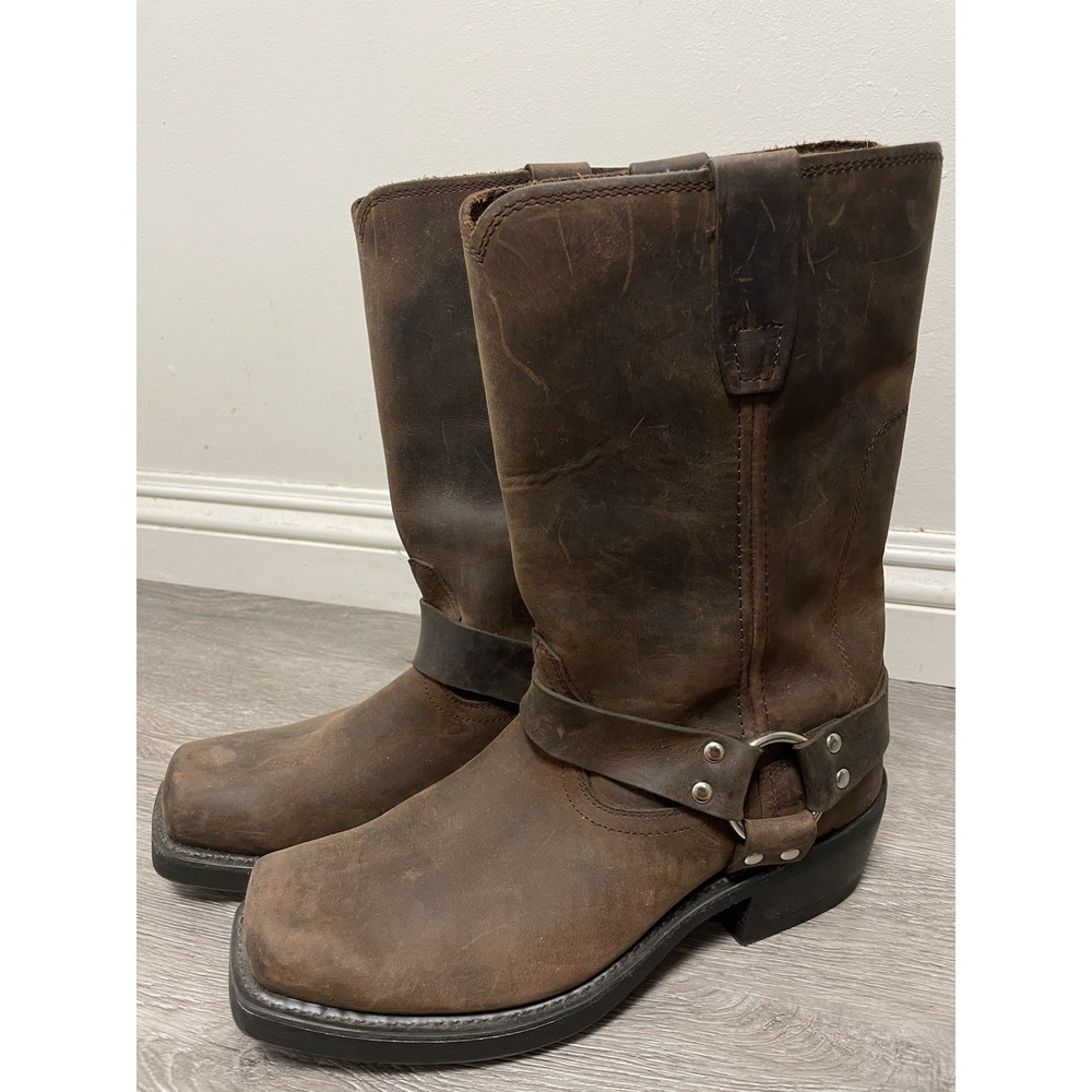 Durango Boots Men's 8.5EE 11" Crossroads Gaucho Harness Brown Leather Square Toe